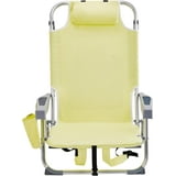 ANHXN LowProfile Folding Patio Chair with Headrest & Storage Pouch