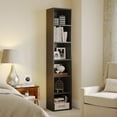 thumbnail image 1 of ANHXN Narrow Bookshelf, Open Bookcase, Coner Shelf, Storage Shelves, Display Storage Shelves, Floor Standing Unit, Home Decor, Furniture for Home Office, Living Room, Bedroom, 1 of 12