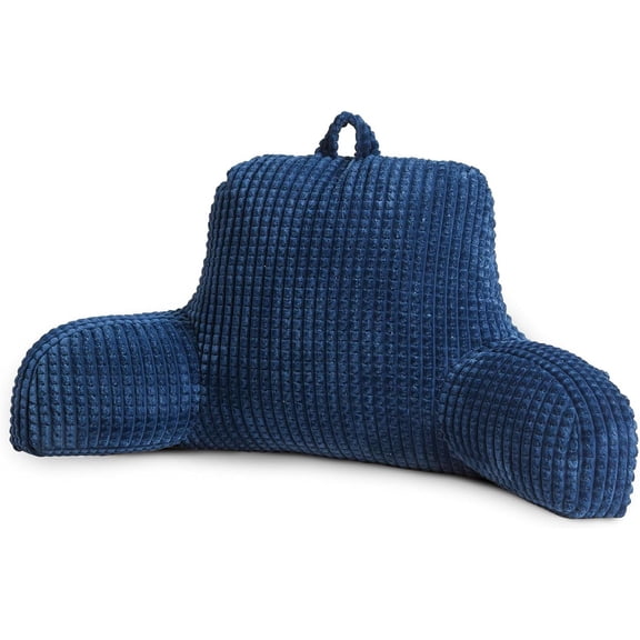 ANHXN Reading Pillow Bed Wedge Backrest with Arm Back Support, Can Sit on Bed/Sofa, Used for Recliner, Waffle Three Dimensional Design