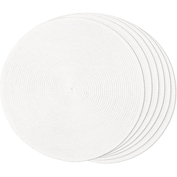 ANHXN Round Braided Placemats Table Mats for Dining Tables Woven ...
