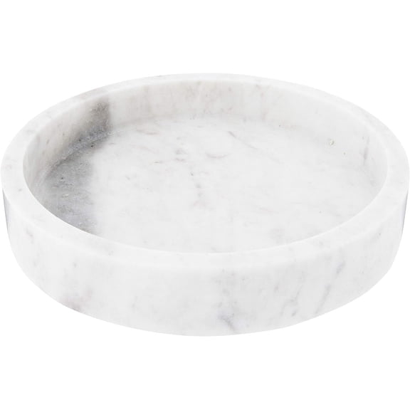 ANHXN Round Carved Marble Tray or Charcuterie Board,