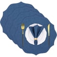 ANHXN Round Placemats, Table Mats Cloth Placemats, Washable Wrinkle ...