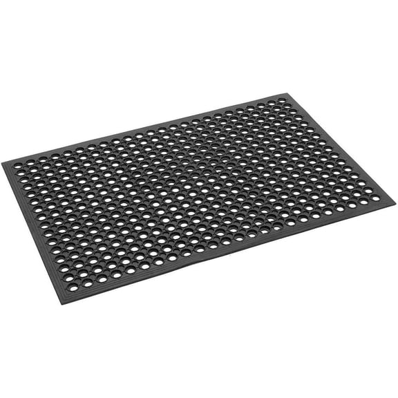 ANHXN Rubber Floor Mat with Holes, Anti-Fatigue/Non-Slip Drainage Mat, for Industrial Kitchen Restaurant Bar Bathroom, Indoor/Outdoor Cushion