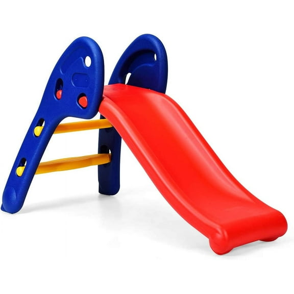 ANHXN Toddler Slide, Sturdy Folding Baby Slide, Playground Slipping Slide Climber for Indoor and Outdoors Use, Plastic Kids Slide First Slide