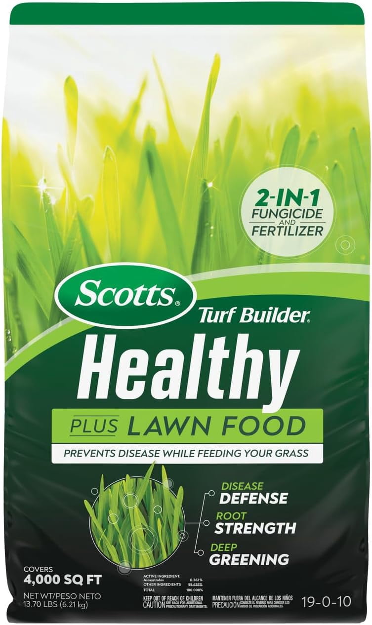 Plus Sign Turf ANHXN Turf Builder Healthy Plus Lawn Food, Fungicide and Fertilizer ...