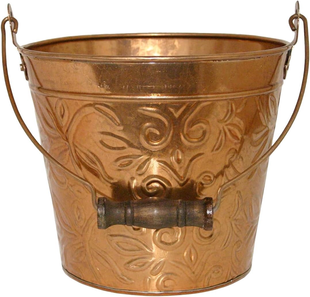 ANHXN Vintage Basin Metal Planter with Handle, Lightweight Indoor ...