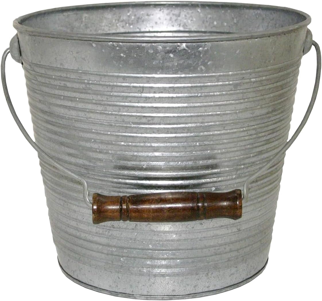 ANHXN Vintage Basin Metal Planter with Handle, Lightweight Indoor ...