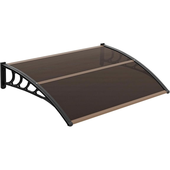 ANHXN Window Awning Door Canopy Exterior, Polycarbonate Cover, Hollow Sheet, Rain Snow Sunlight Protection for Patio Door