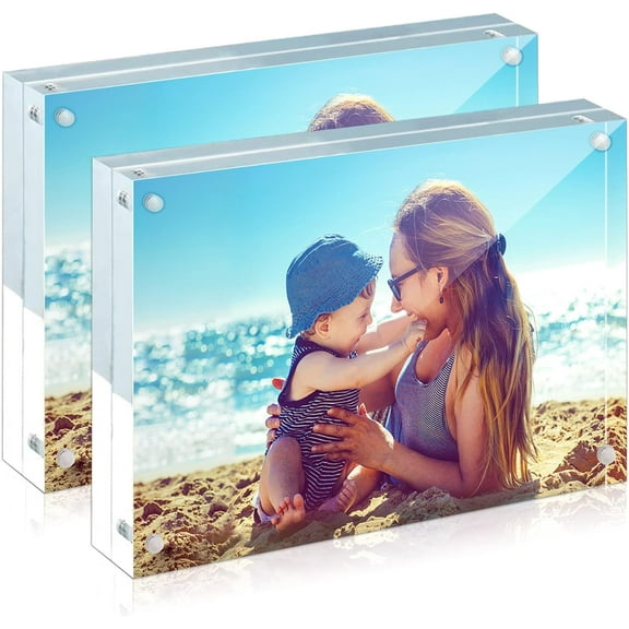 ANHXN acrylic frame, frameless transparent frame, double-sided magnetic, independent desktop display Different specifications to choose from