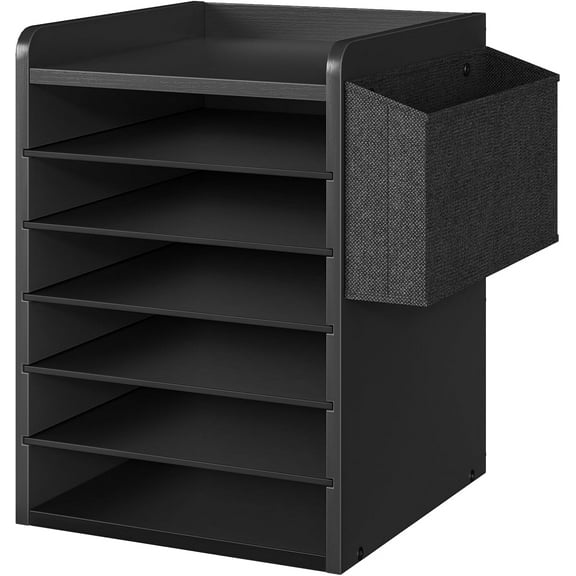 ANHXN adjustable desktop mail sorting machine, paper organizer, vertical document organizer with side storage, office mailbox cube, classroom mailbox, suitable for home and office use