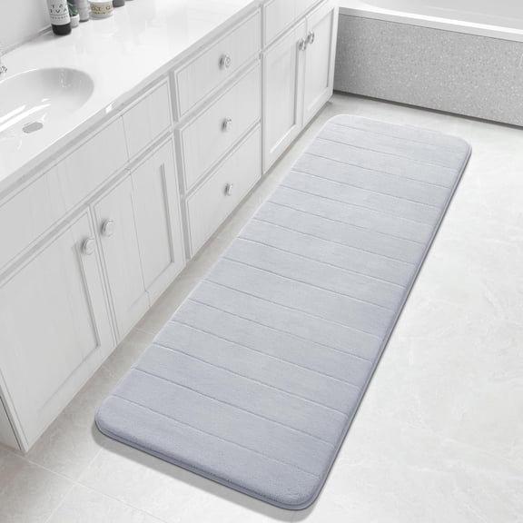 ANHXN bathroom carpet, anti-skid washable memory foam bath mat, super soft absorbent corridor carpet for washbasin shower. Different colors and specifications to choose from