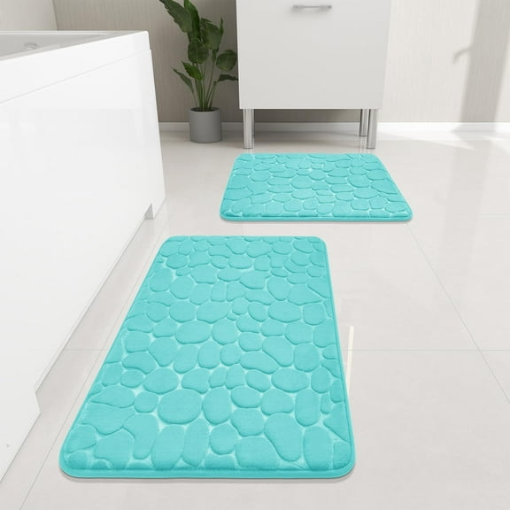 ANHXN bathroom carpet mat, memory foam bath mat, antiskid absorbent washable blanket, suitable for toilet and floor trough. Different colors and specifications to choose from