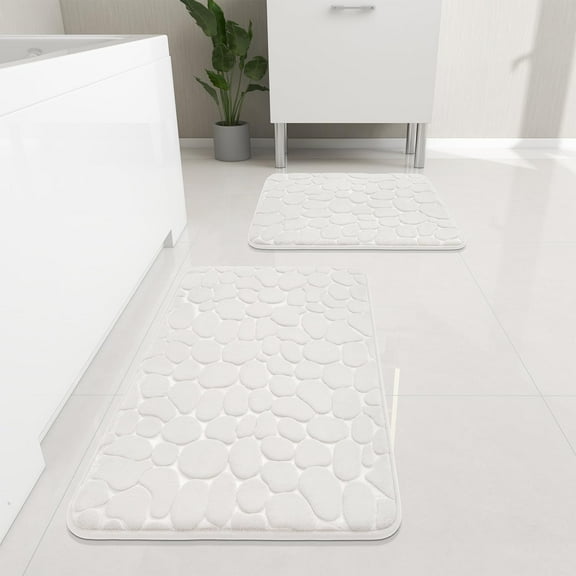 ANHXN bathroom carpet mat, memory foam bath mat, antiskid absorbent washable blanket, suitable for toilet and floor trough. Different colors and specifications to choose from