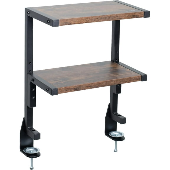ANHXN clip on desktop shelf unit above or below, suitable for table accessories, gaming devices, storage trays, desktop managers, etc