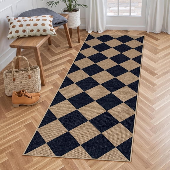 ANHXN grid simple carpet, suitable for floor washable entrance channels. Different colors and specifications to choose from