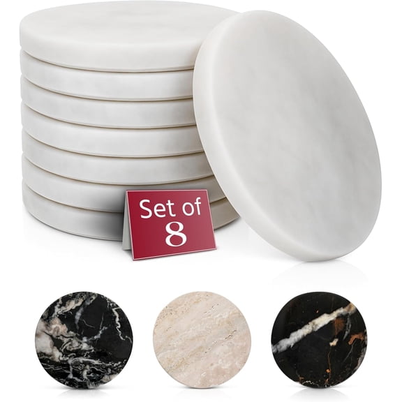 ANHXN marble coasters, handmade stone coasters are used for kitchen counters, coffee tables, and home decor. Different colors and specifications to choose from