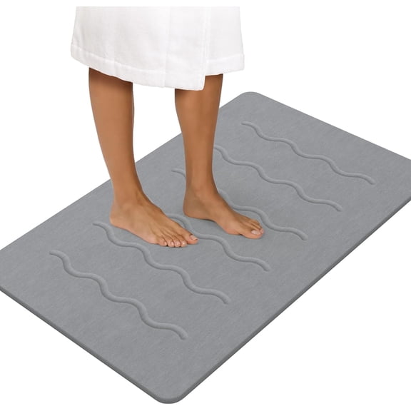 ANHXN stone bath mat, fast drying and absorption, long anti slip diatomaceous earth hard stone shower mat. Different colors and specifications to choose from