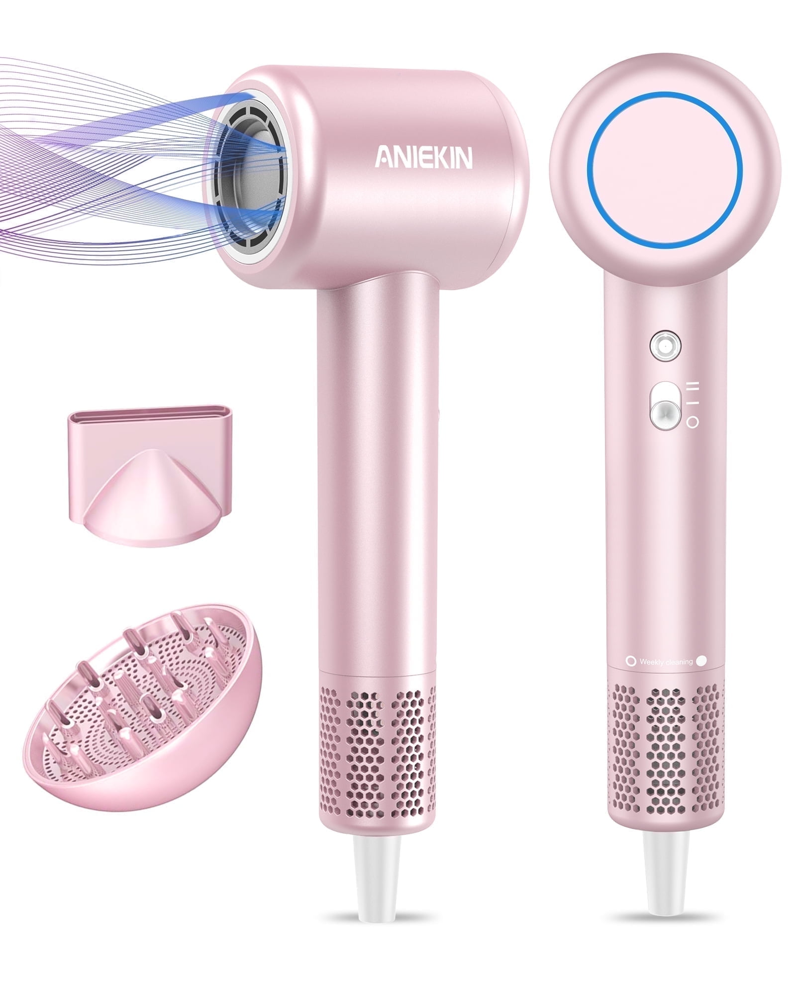 Hair Dryer, High-Speed Ionic Low Noise Blow Dryer with Brushless