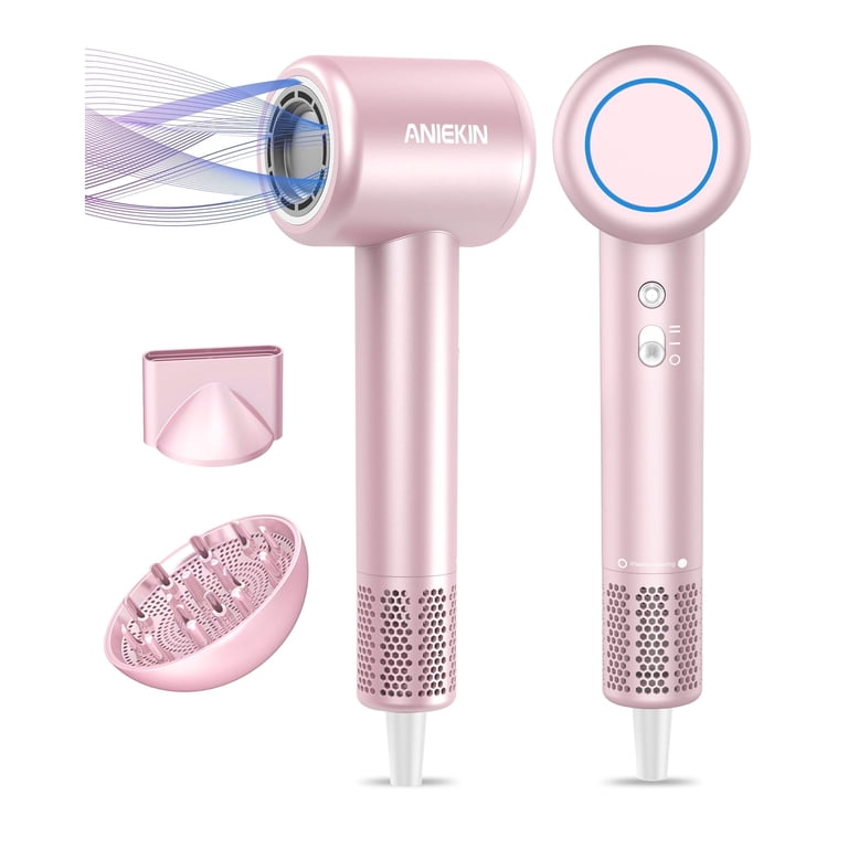 ANIEKIN, Hair Dryer, Pink, High-Speed Ionic Low Noise Blow Dryer