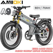 ANIIOKI A9 Pro Max 5600W Dual Motor Ebike for Adults,60V 70Ah Battery,26x4.8 Fat Tires,Full Suspension,CBS Hydraulic Brakes
