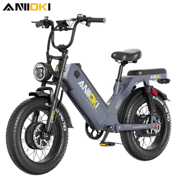 ANIIOKI AQ177 PRO MAX eBike,52V 70Ah Battery,2800W Dual Motors,33MPH Top Speed,200 Miles Range,Full Suspension,7-Speed,20x4 Fat Tires
