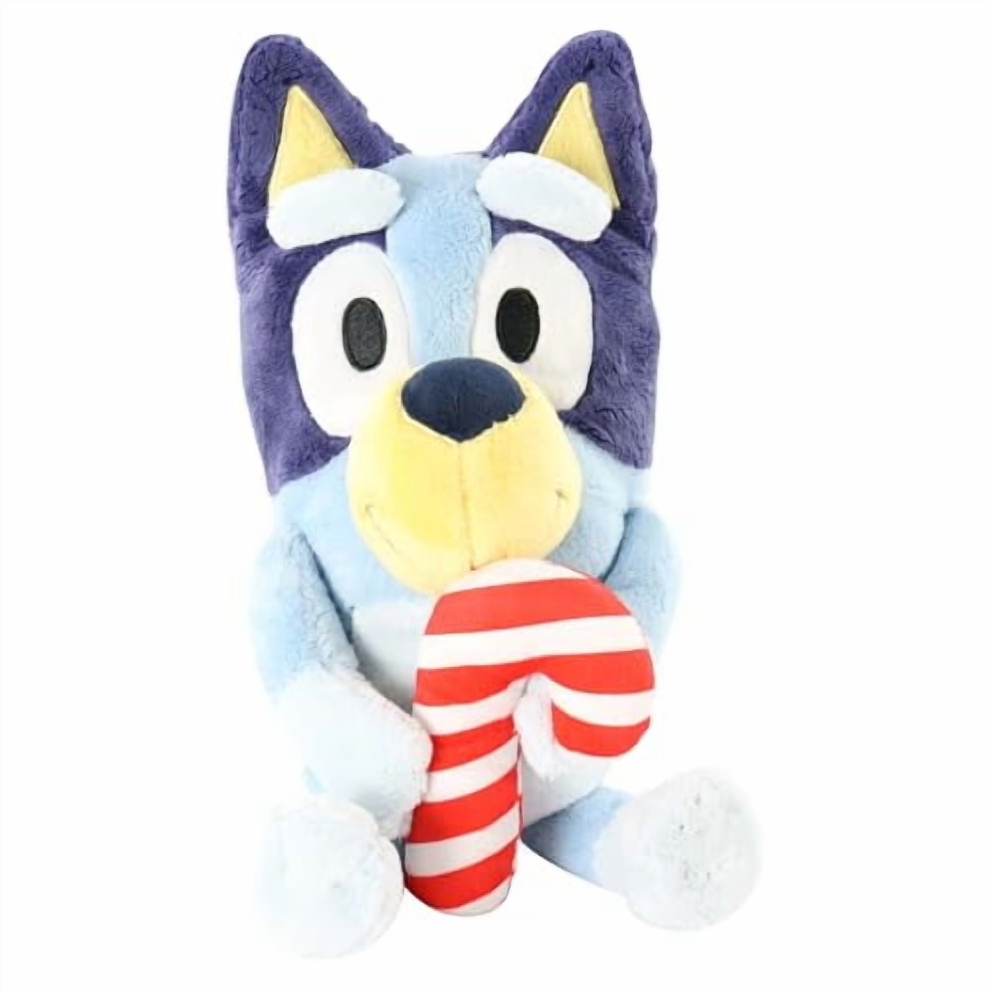 ANIMAL ADVENTURE BLUEY WITH CANDY CANE 9” HOLIDAY MINI ANIMATED PLUSH - BLUE