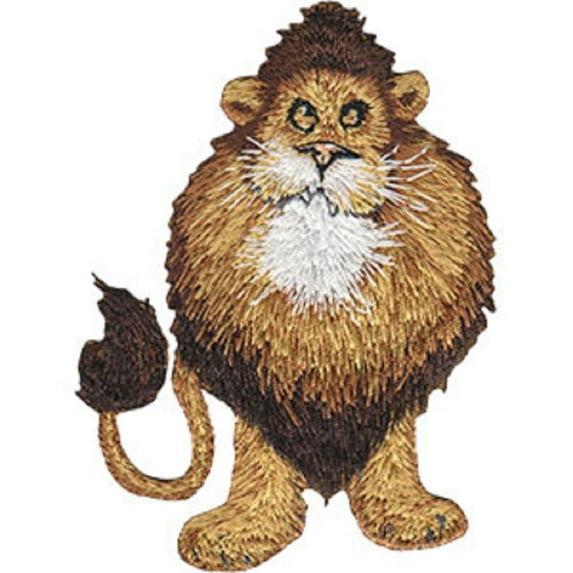 ANIMAL CLUB LION PATCH - Animal Figure LION Embroidered Premium Artwork Iron-On / Sew-On PATCH - 3" x 4"