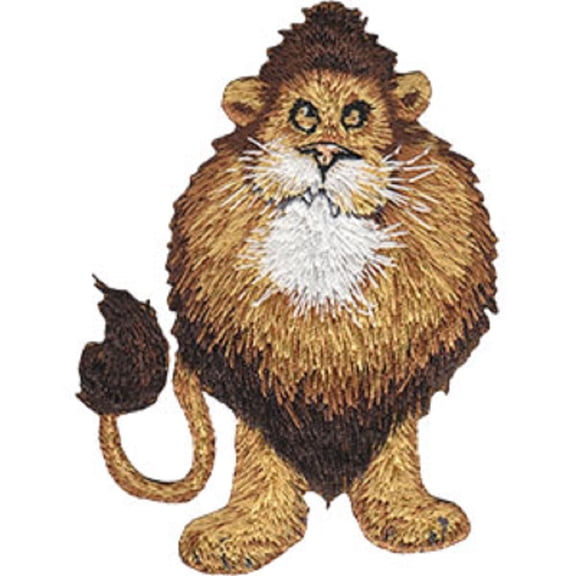ANIMAL CLUB LION PATCH - Animal Figure LION Embroidered Premium Artwork Iron-On / Sew-On PATCH - 3" x 4"