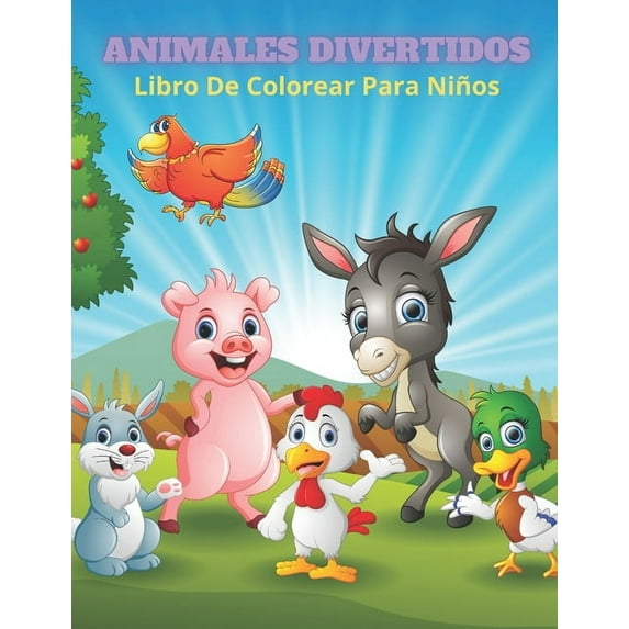 ANIMALES DIVERTIDOS - Libro De Colorear Para Niños, (Paperback)