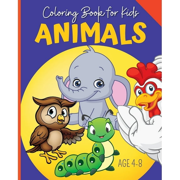 ANIMALS - Coloring Book For Kids: Coloring Pages For Kids Aged 4-8, (Paperback)