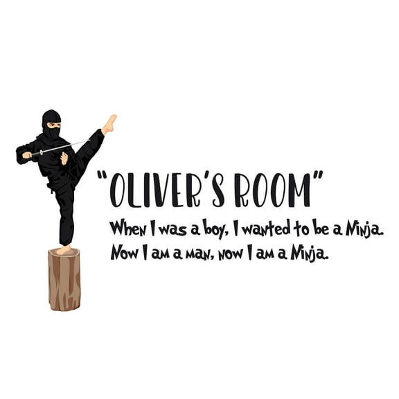 ANIME - Adhesive Personalized Name Vinyl Anime Art Karate Martial Arts Gym Decal Martial Arts Gym Workout Design Easy To Apply Kids Boys Bedroom Wall Decal - Art Wall Sticker 10" x 5"