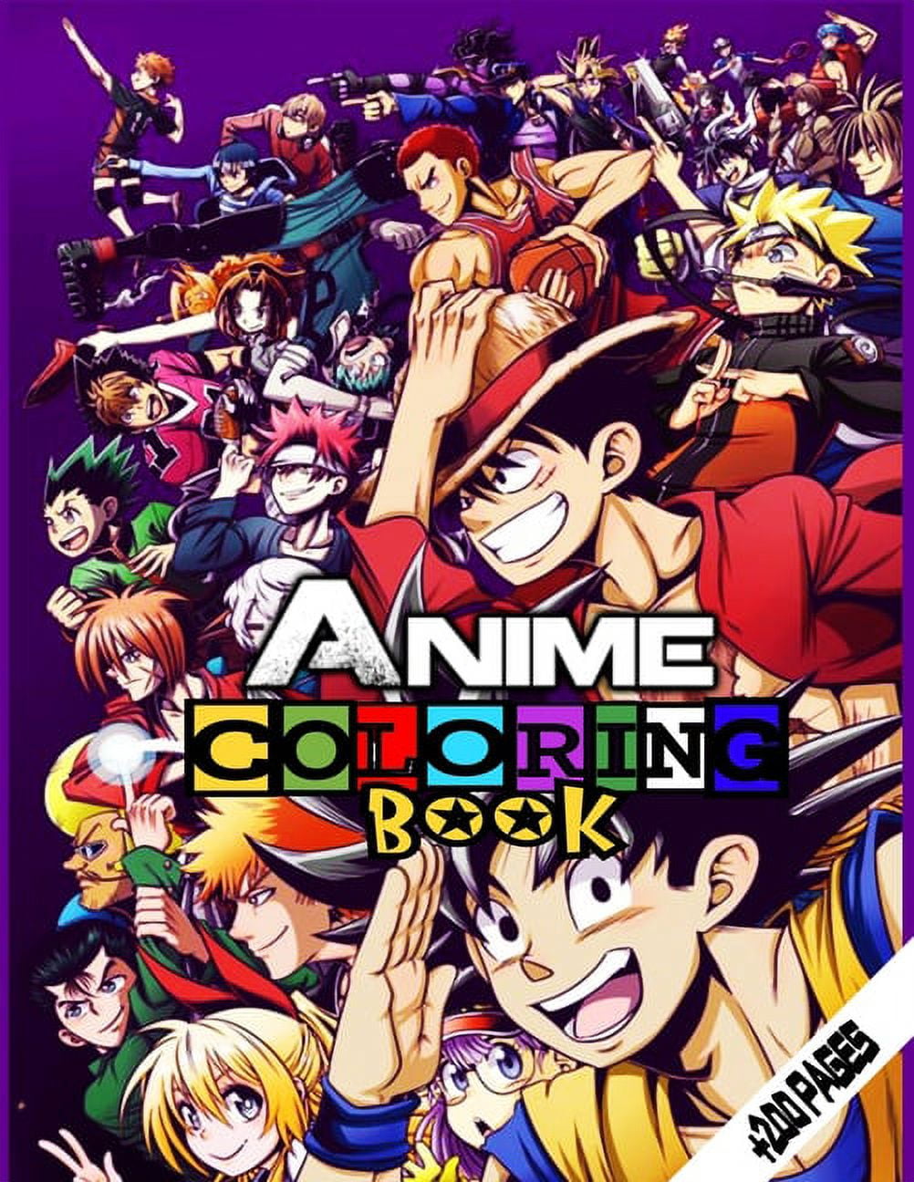 PDF) Anime Coloring Book: 125 Page mixed anime characters Of The Most Known  Characters In Anime World - anime Coloring book for adults , teen-agers a /  X