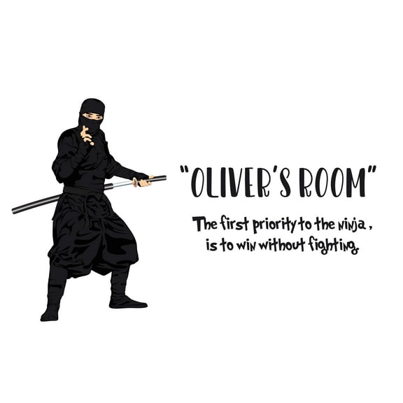 ANIME - Customized Name Karate Martial Arts Gym Décor Art Anime Design Vinyl Adhesive Kids Boys Bedroom Art Decal Quote - Fighter Home Living Room Wall Decoration 10" x 6"