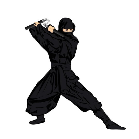 ANIME - Kids Boys Bedroom Art Karate Martial Arts Gym Nunchucks Décor Multicolored Anime Art Design Vinyl Adhesive Wall Decal Sticker - Home Living Room Wall Decoration 9" x 10"