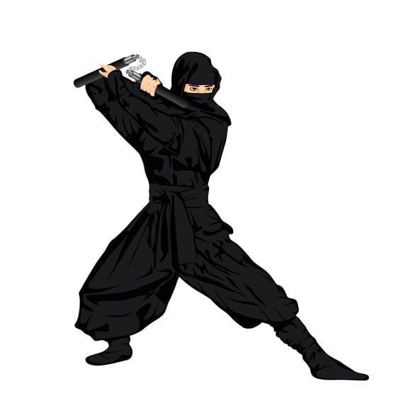 ANIME - Kids Boys Bedroom Art Karate Martial Arts Gym Nunchucks Décor Multicolored Anime Art Design Vinyl Adhesive Wall Decal Sticker - Home Living Room Wall Decoration 9" x 10"