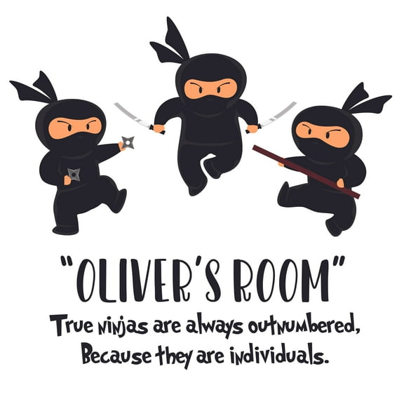 ANIME - True Martial Arts Decals Are Always Outnumbered Because They Are Individuals - Martial Arts Decals Anime Art Vinyl Adhesive Funny Quotes Wall Decal Sticker 10" x 9"