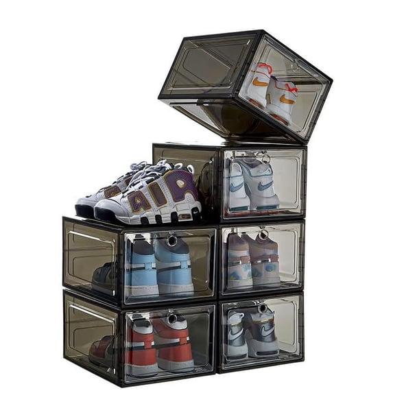 ANIMEWRLDS 6 Pack Clear Shoe Box Containers - with Ventilation ...