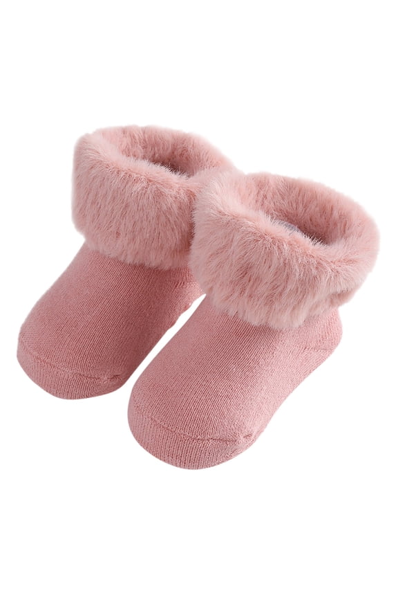 ANINEO Baby Boy Girl Non Slip Socks Child Toddler Winter Thick Soft Wool Kids Warm Socks with Grips