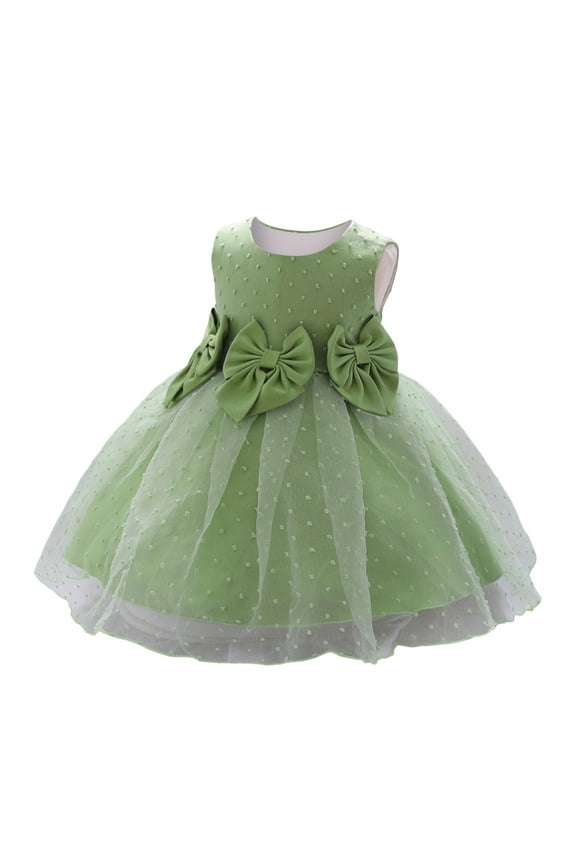Baby Girl Christening Baptism Gown Flower Embroidery Tutu Dress Wedding Special Occasion Tulle Dress