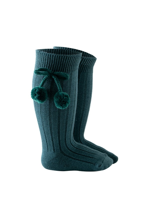 ANINEO Baby Girls Bow Knee High Socks Toddlers Ruffled Tube Socks Long Stockings School Uniform Leggings