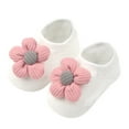 thumbnail image 1 of ANINEO Baby Girls Mary Jane Flats with Bowknot Floral Princess Wedding Dress Shoes Soft Crib First Walkers, 1 of 4