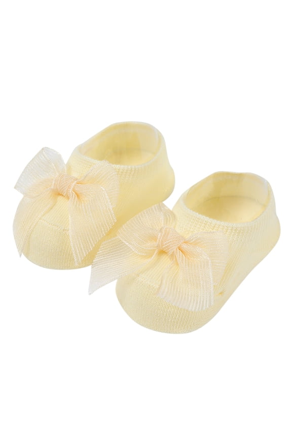 ANINEO Baby Girls Mary Jane Flats with Bowknot Floral Princess Wedding Dress Shoes Soft Newborn Infant Crib First Walkers