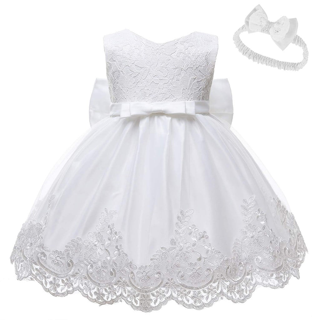 A-line Bowknot Party Dress for Baby Girls