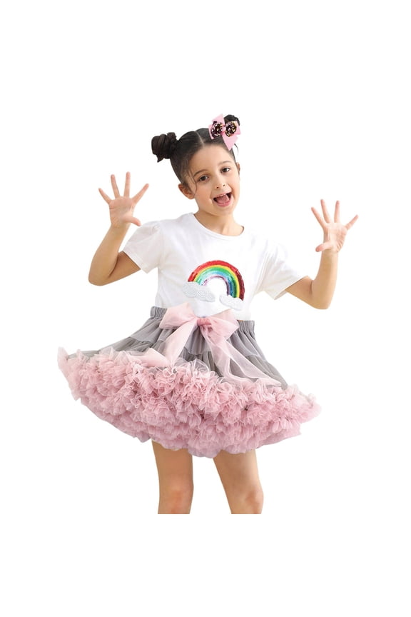 Baby Girls Tutu Skirt Princess Fluffy Soft Tulle Ballet Birthday Party Pettiskirt