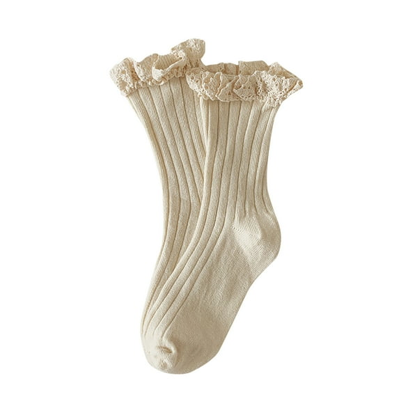 ANINEO Baby Girls Vintage Ankel Lace Socks Toddler Ruffles Casual Dress Socks
