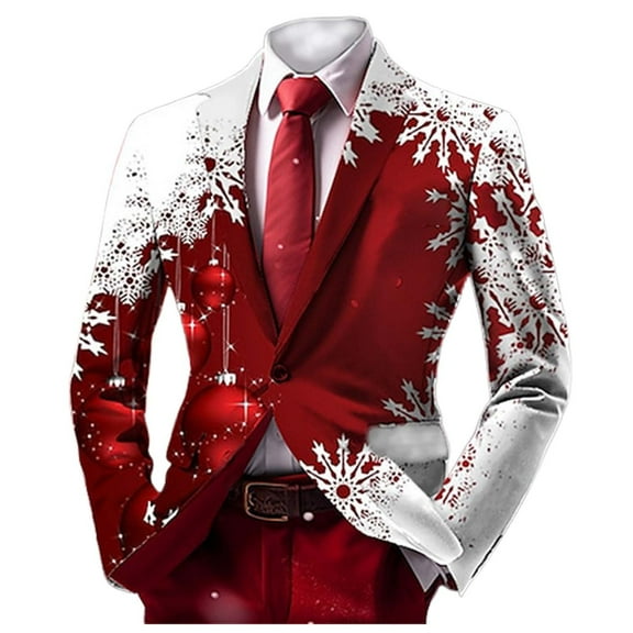 ANINEO Boho Mens Two Button Retro Ethnic Style Suits Open Front Business Casual Jacket Long Sleeve Solid Color Classic Male Outwear