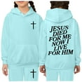 thumbnail image 1 of ANINEO Boy's 2 Piece Outfits Letter Print Long Sleeve Hoodie and Sweatpants Sweatsuits Fall Spring Clothes, 1 of 1