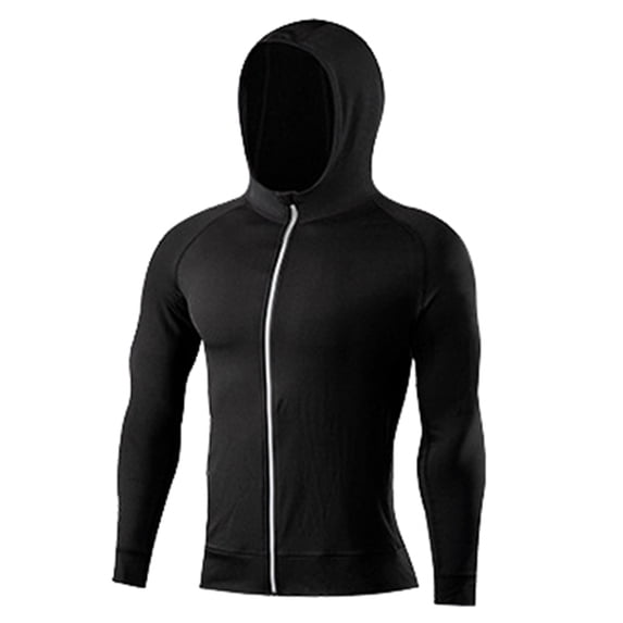 ANINEO Boys Athletic Hoodies Long Sleeve Running Sweatshirt with Zipper Slim Fit T-shirts for Running Gym Training