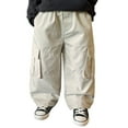 thumbnail image 1 of ANINEO Boys Cargo Pants Trousers Stylish Solid Color Casual Trousers For Toddler Comfortable Durable Playwear Everyday Outdoor Adventure Breathable Kids Wear, 1 of 8