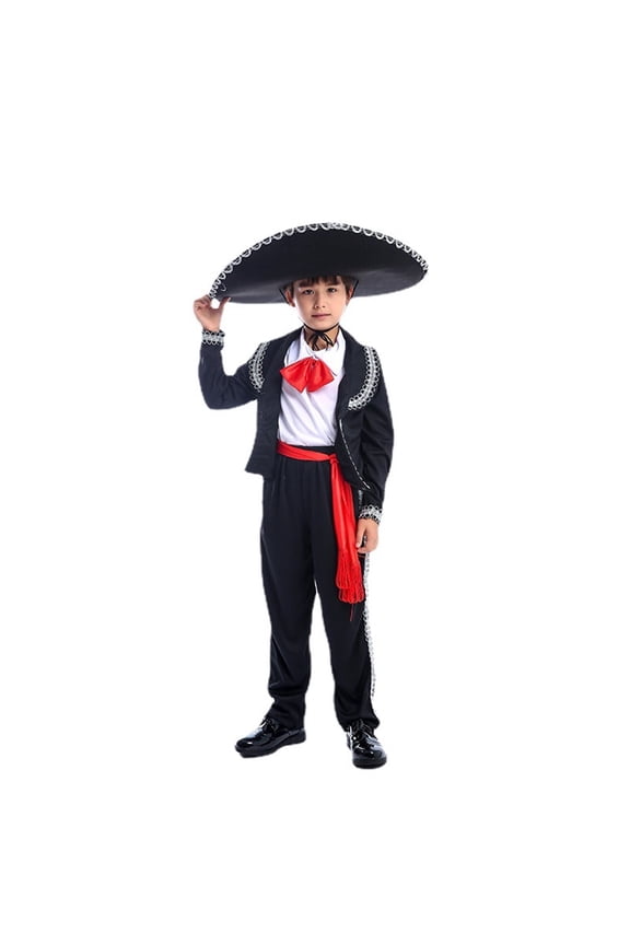 Boys Mexican De Dance Outfit Sets Ethnic Folklorico Performance Wear For Stage Stylish Child Clothing Sets